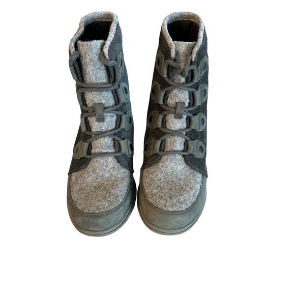 Sorel Explorer Joan Boot in Quarry/Black Size 7.5 Womens Winter Hiking - Picture 3 of 12